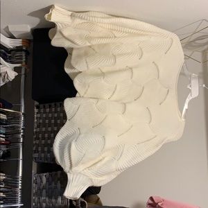 Winter white dolman cape sweater